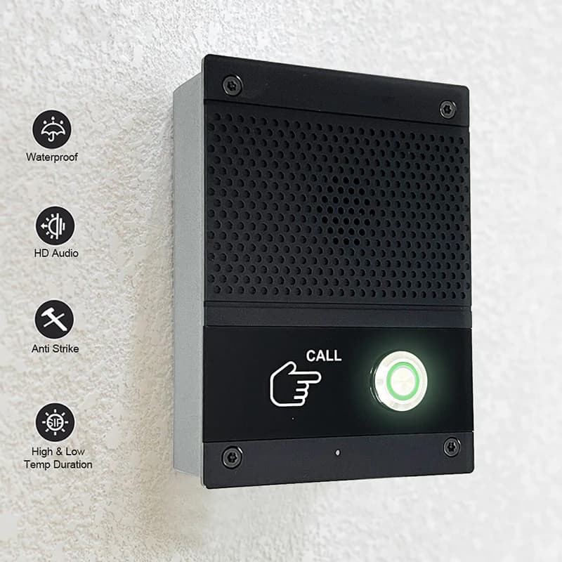 Caméra de sonnette de porte à commande vocale SIP