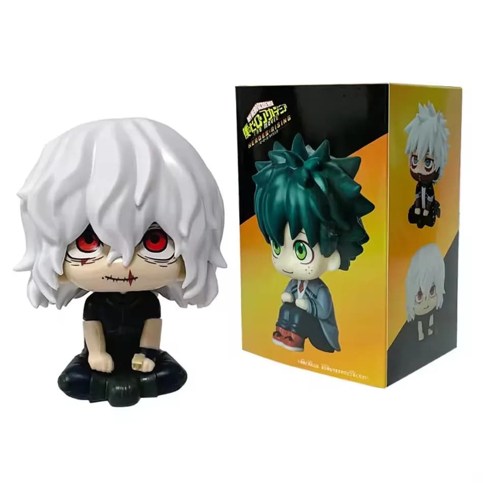 PVC | (MHA) : Tomura Shigaraki / Izuku Midoriya / Katsuki Bakugo My Hero Academia Figurine PVC Mignonne Chibi | Jouet de collection