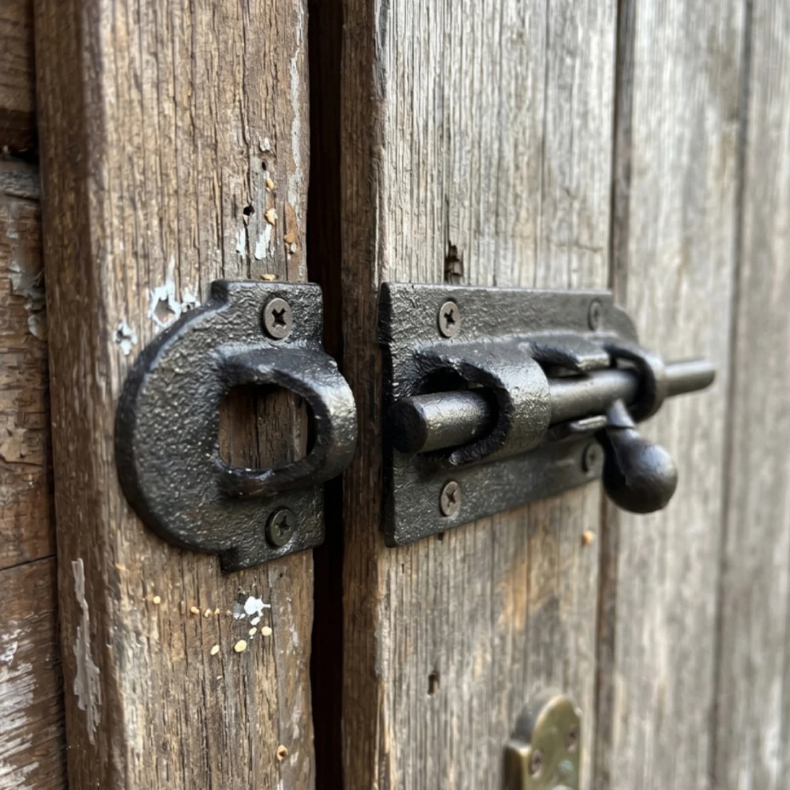 Loquet de porte coulissant de style antique, verrou de portail coulissant, quincaillerie extérieure résistante à la rouille pour propriétaires, portes en bois
