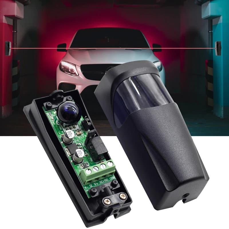 Porte coulissante de garage 12m porte coulissante porte barrière barrière Faisceau de sécurité Capteur / Puissance de la batterie Cellule photoélectrique infrarouge Portail et capteur de porte