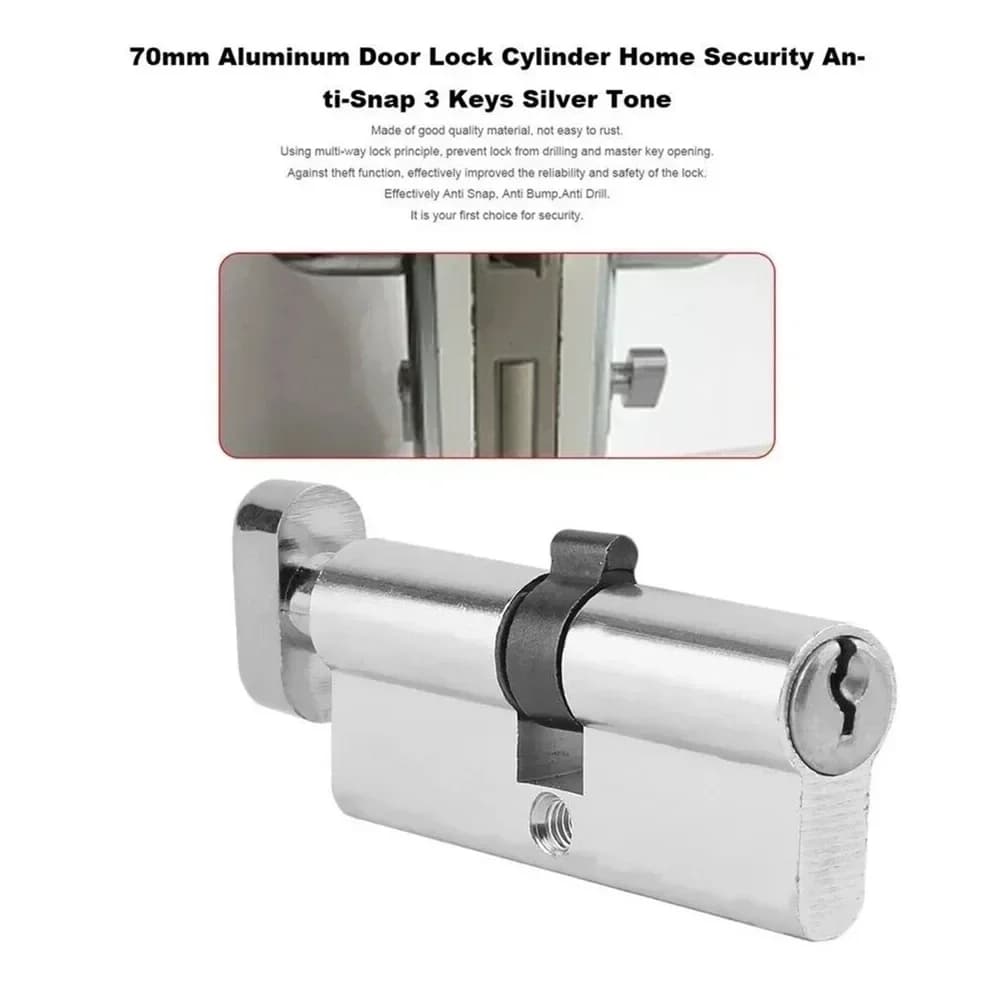 Cylindre de serrure de porte en aluminium