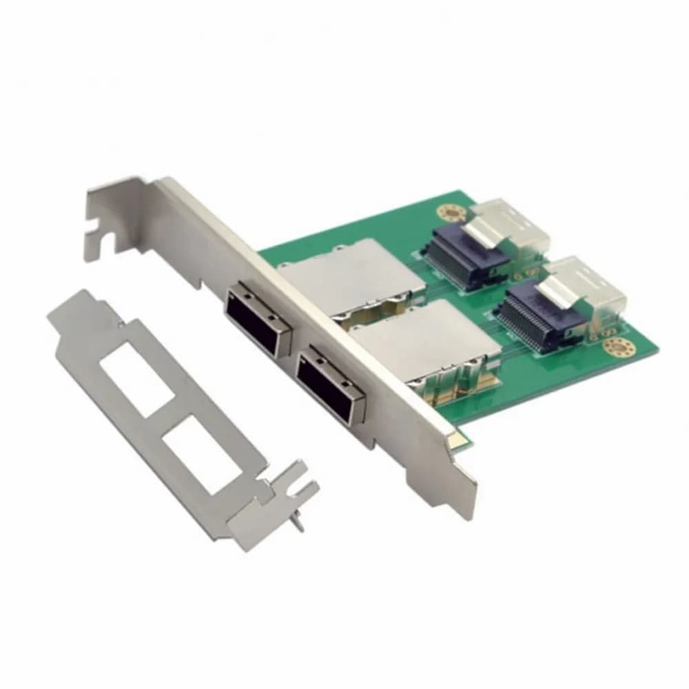 Adaptateur de carte PCI Mini SAS SFF-8087 à SFF-8088 double Ports pour connexion SAS interne et externe