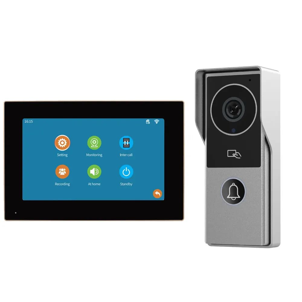 Kit Interphone Vidéo Connecté Wi-Fi 2.4 GHz avec Application Tuya