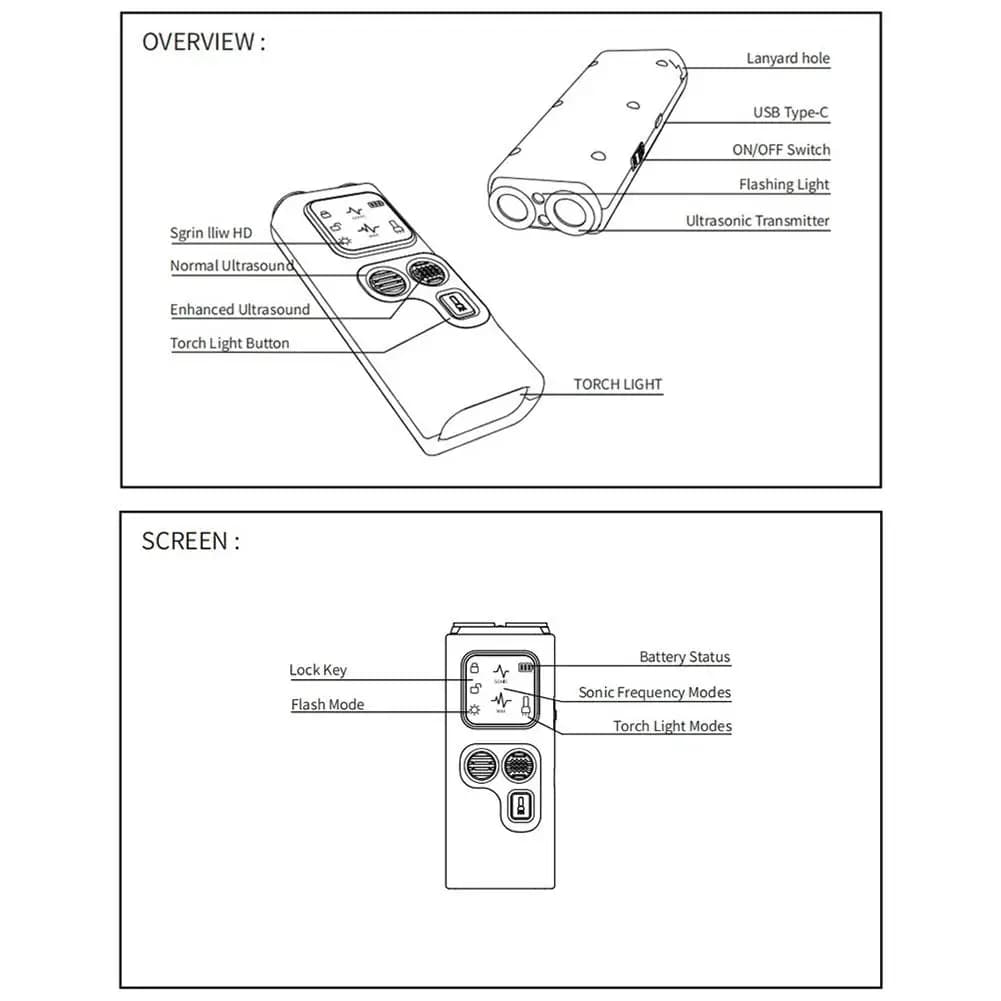 Dispositif anti-aboiement pour chiens, dispositif anti-aboiement, écran HD, lampe de poche LED, arrêt des mauvais comportements, Z3H0