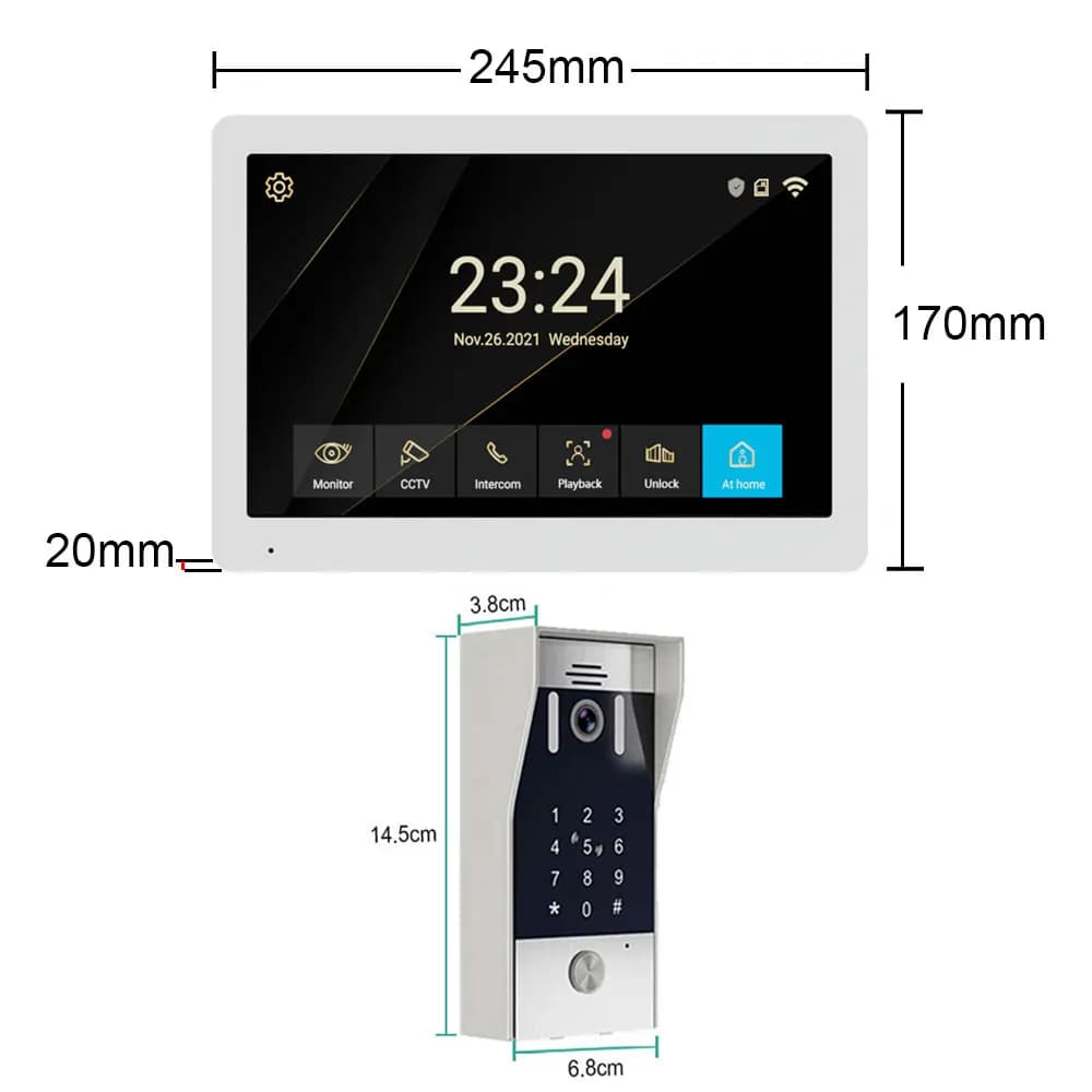Interphone vidéo Wifi TuYa à 4 fils