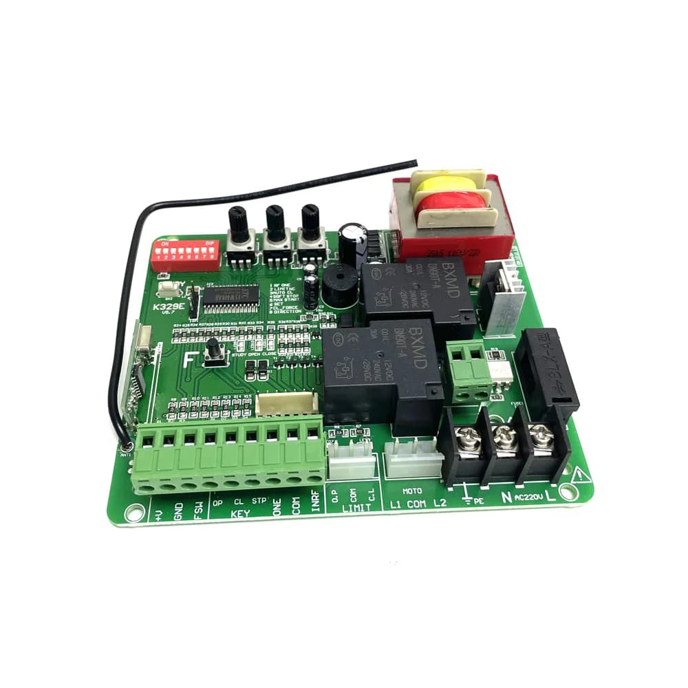 Carte de circuit imprimé (PCB) de contrôleur de moteur d'ouvre-porte coulissante K329E à démarrage progressif (sans fonction NO)
