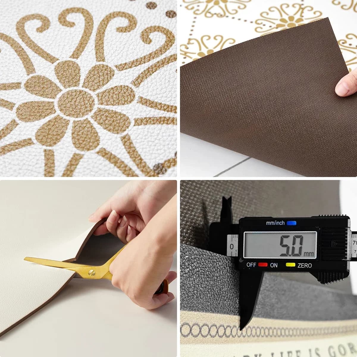 Tapis de cuisine en PVC, tapis en cuir imperméable, résistant à l'huile, antidérapant, tapis floraux vintage, tapis longs, décoration d'intérieur, Alfombra
