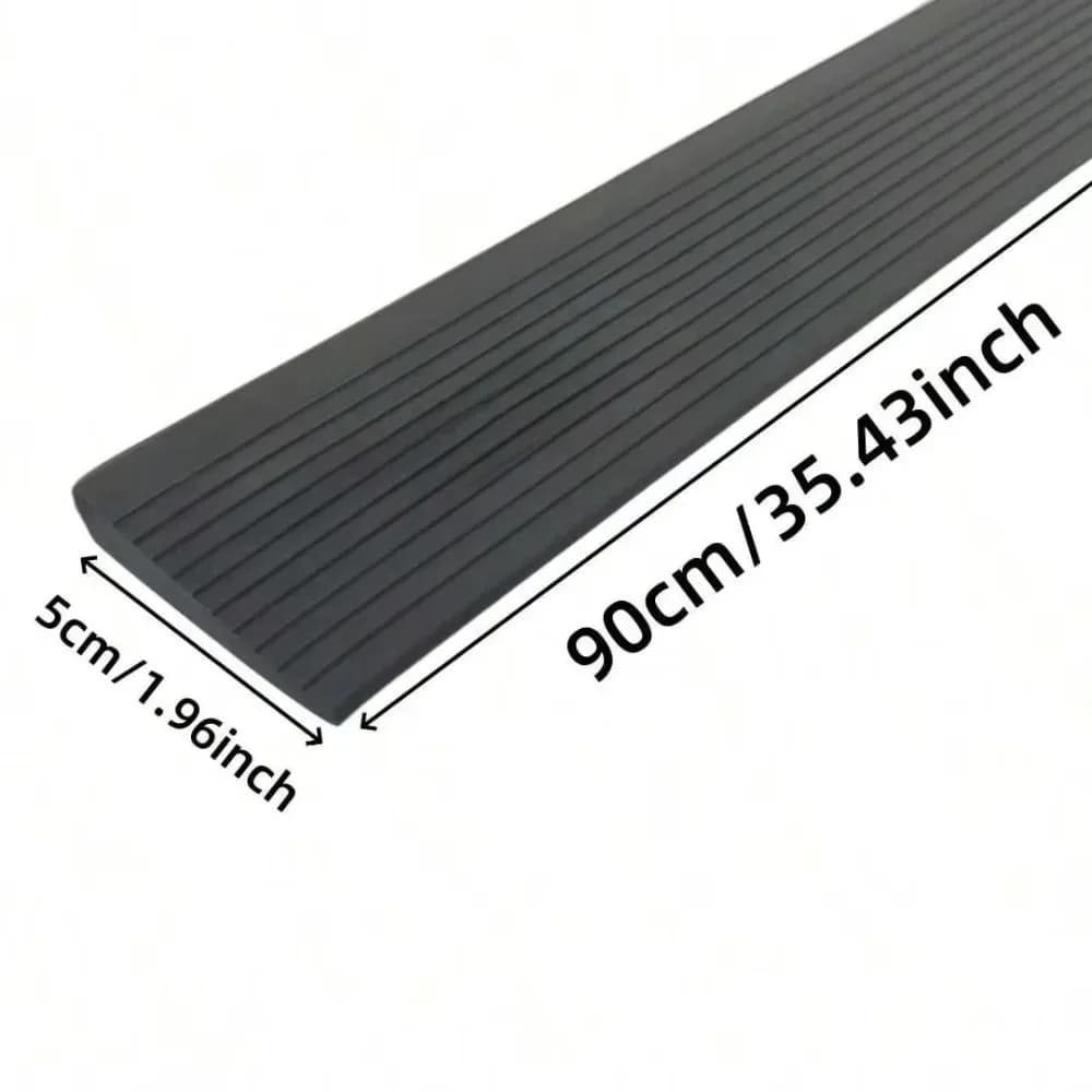 1 pièce 0,9 m x 5 cm Bande de seuil en PVC antidérapante pour porte d'entrée, plaque de passage pour robot aspirateur et bande de joint de sol