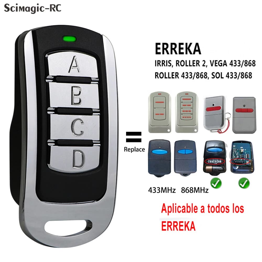 ERREKA-Télécommande de Garage, Compatible avec IRIS 2 / IRIS 4