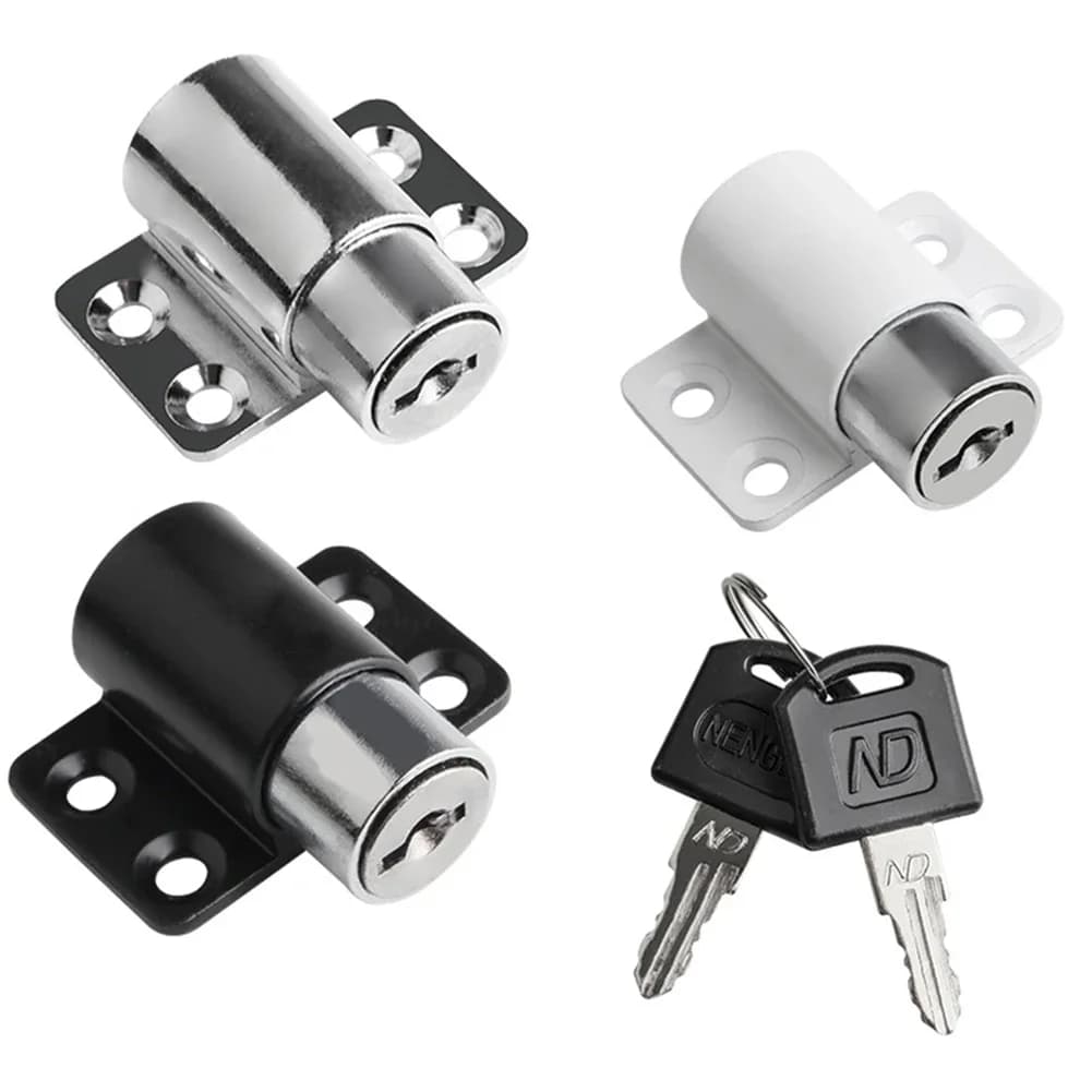 2 clés, 1 jeu de serrures pour portes et fenêtres coulissantes avec protection de sécurité
