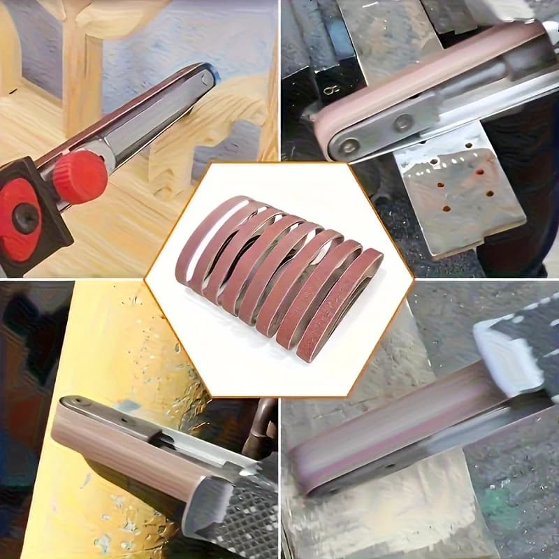 30 bandes abrasives 20x520mm - carbone de silicium et oxyde d'aluminium, adaptées aux machines à poncer, divers grains de sable 60-800Grit
