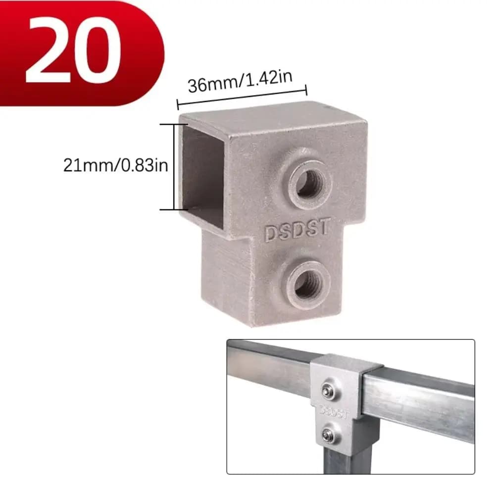 Tube carré 20x20mm, tube carré en alliage d'aluminium 25x25mm