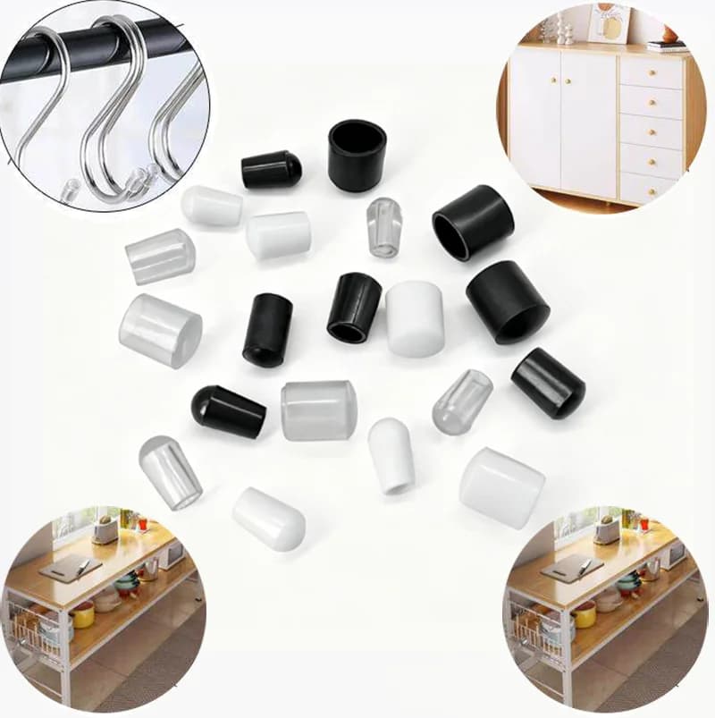 2 à 100 pièces de capuchons de protection ronds en PVC de 2