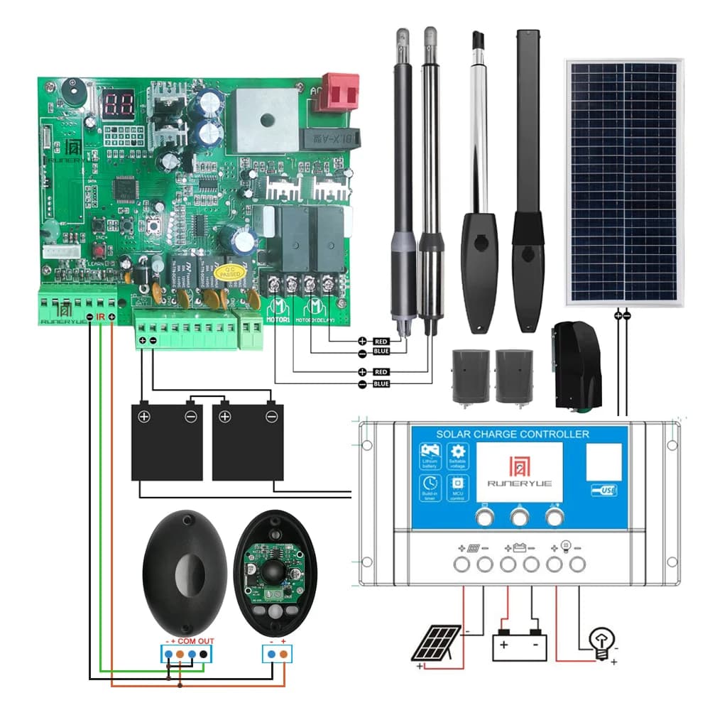 Carte PCB DC 24V pour ouvre-porte battante automatique à Double bras