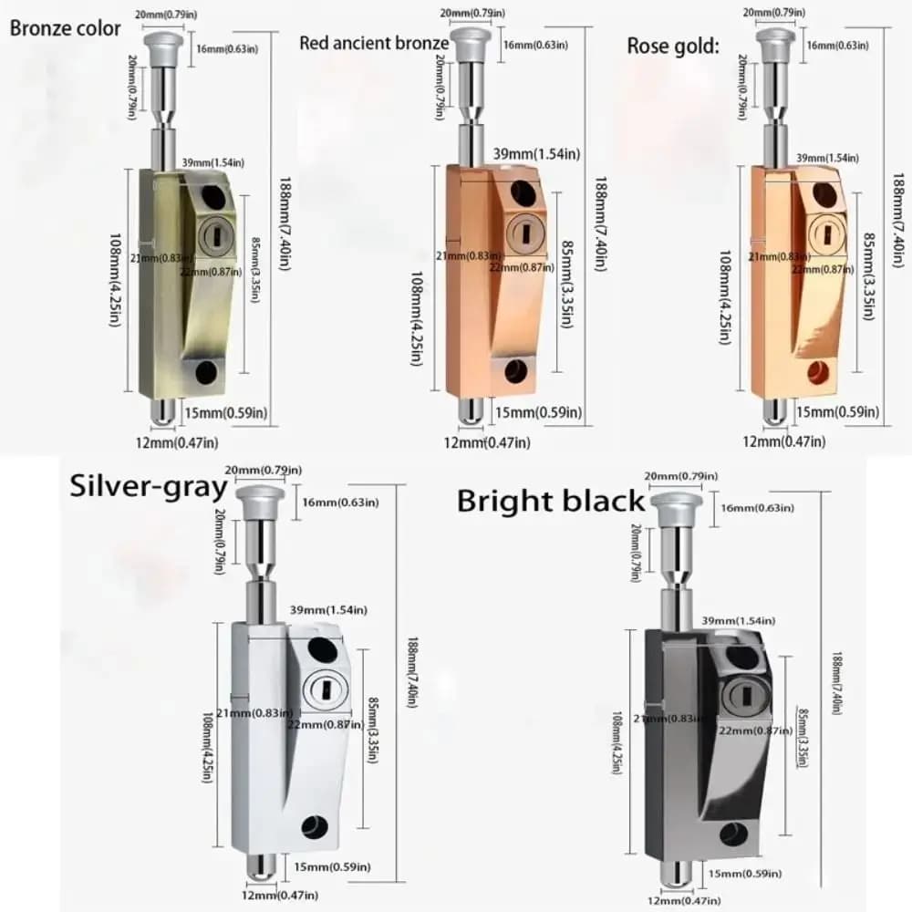 Serrure de sécurité pour sol en acier inoxydable