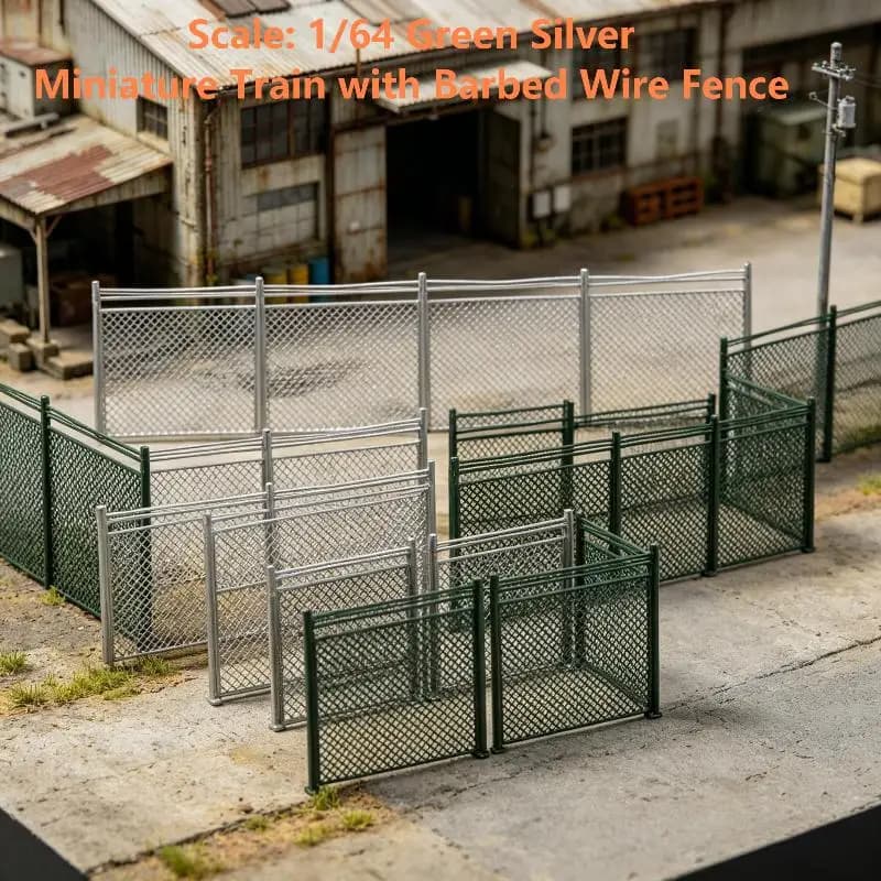 Kit de clôtures miniatures DIY pour diorama, 10 pièces, barrières et filets de qualité pour la mise en scène de modèles ferroviaires