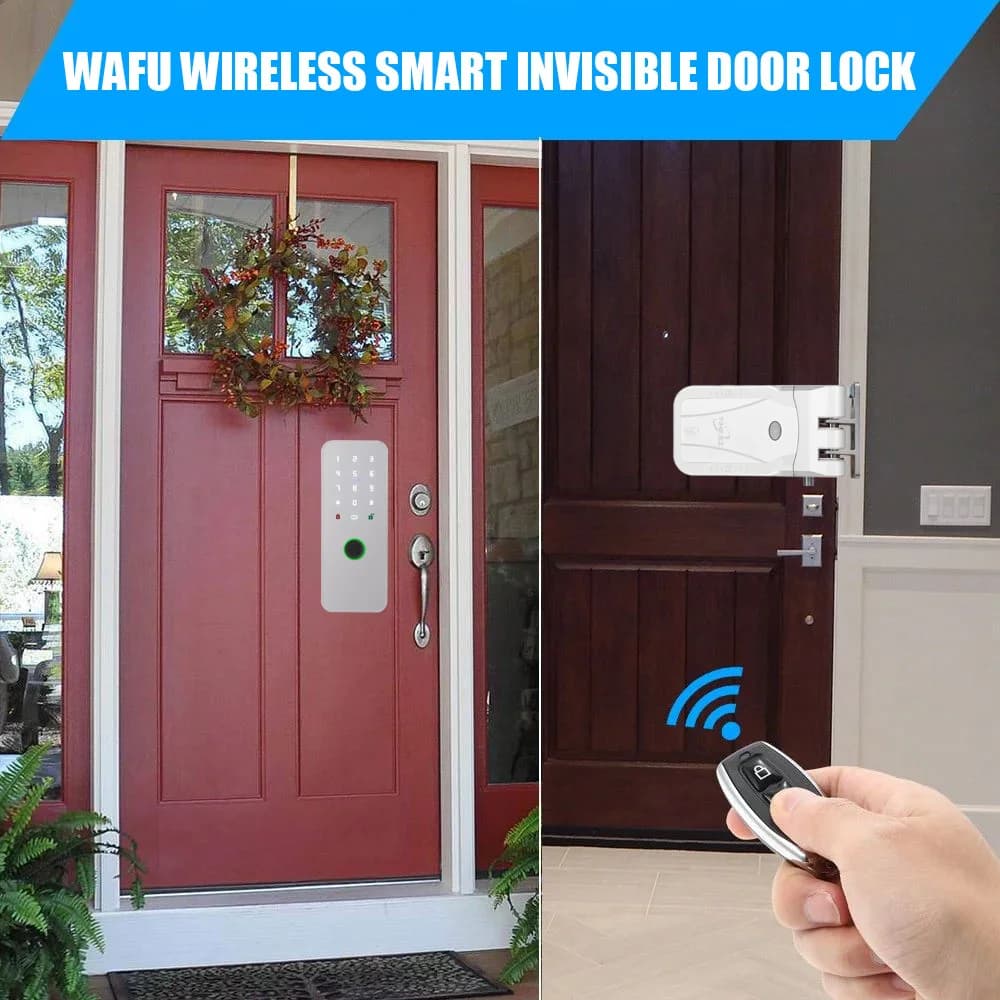 YiHESZ serrure de porte avec mot de passe par empreinte digitale 433Mhz télécommande