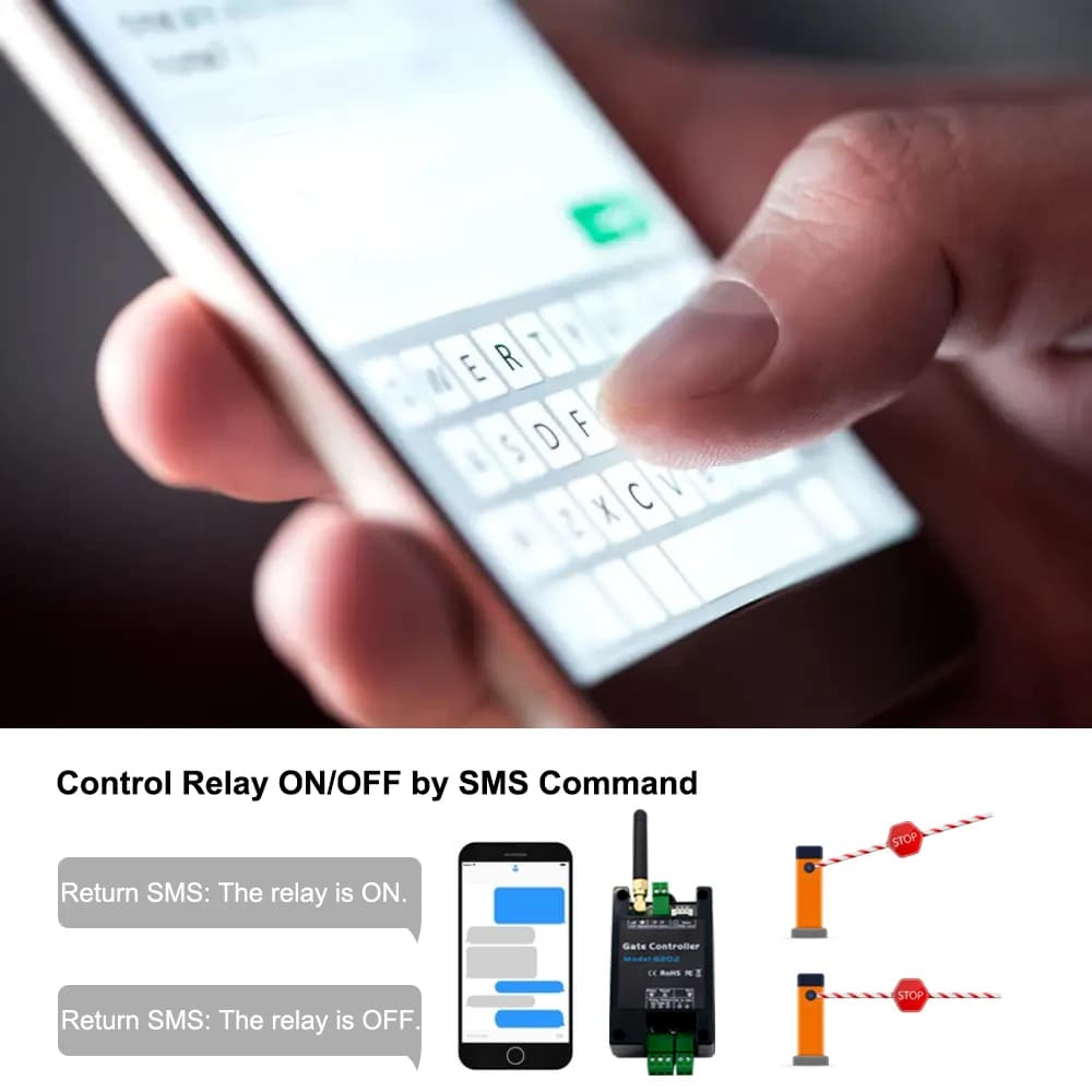 G202 GSM 2G Porte Ouvre-porte Relais Interrupteur Portail électrique sans fil Télécommande Accès