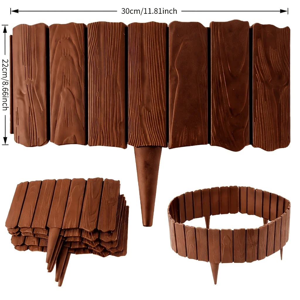 Clôture de jardin flexible et modulable 3/6 pièces, clôture de bordure de cour pliable, clôture décorative de paysage extérieur pour ornement