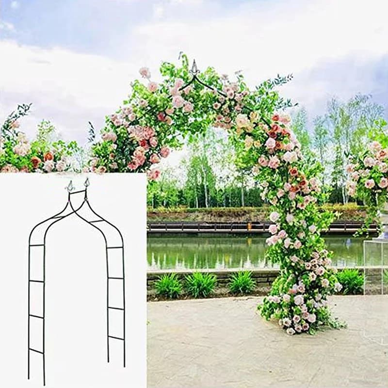Plante de jardin de mariage, arc de roses grimpantes, Support de fleurs, Support de vigne, treillis de raisin, cour extérieure