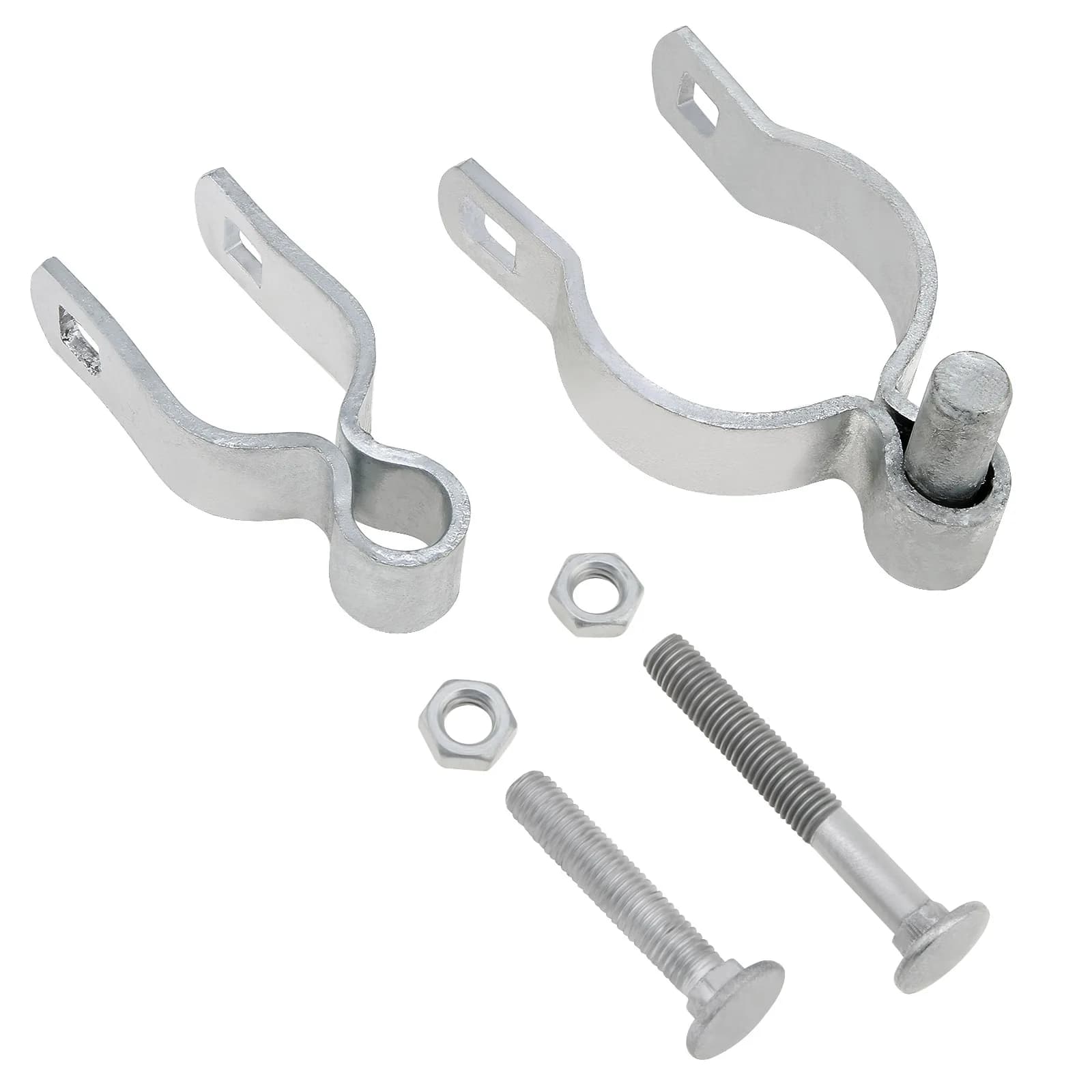 2 charnières de portail robustes pour clôture à maillons