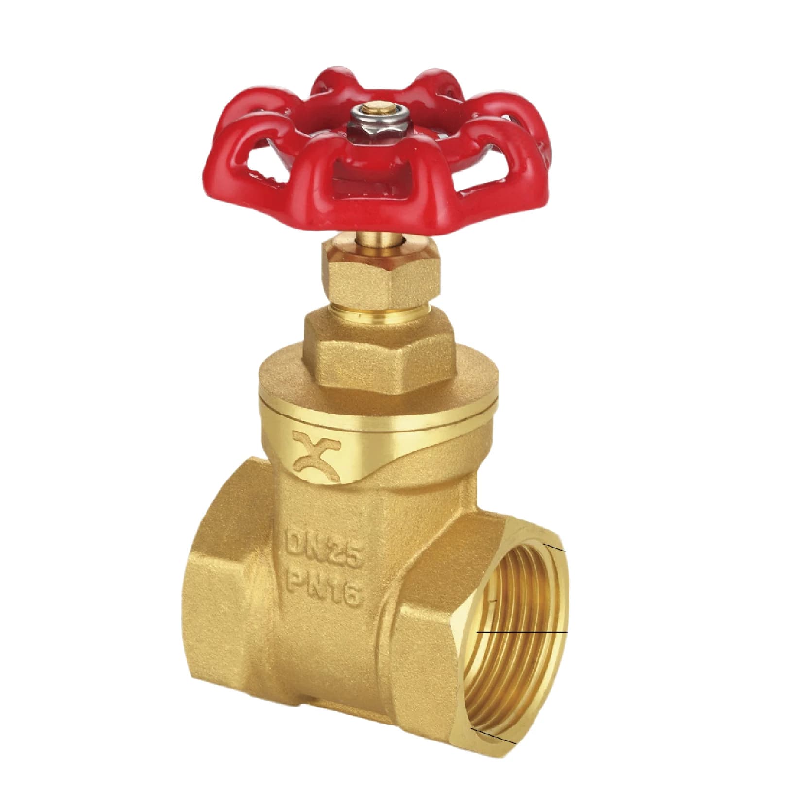 Vanne à Opercule Laiton Renforcé DN15-DN40 Filetage Intérieur 1/2"-1 1/2" Vanne d’Arrêt pour Réseau Hydraulique et Distribution d’Eau