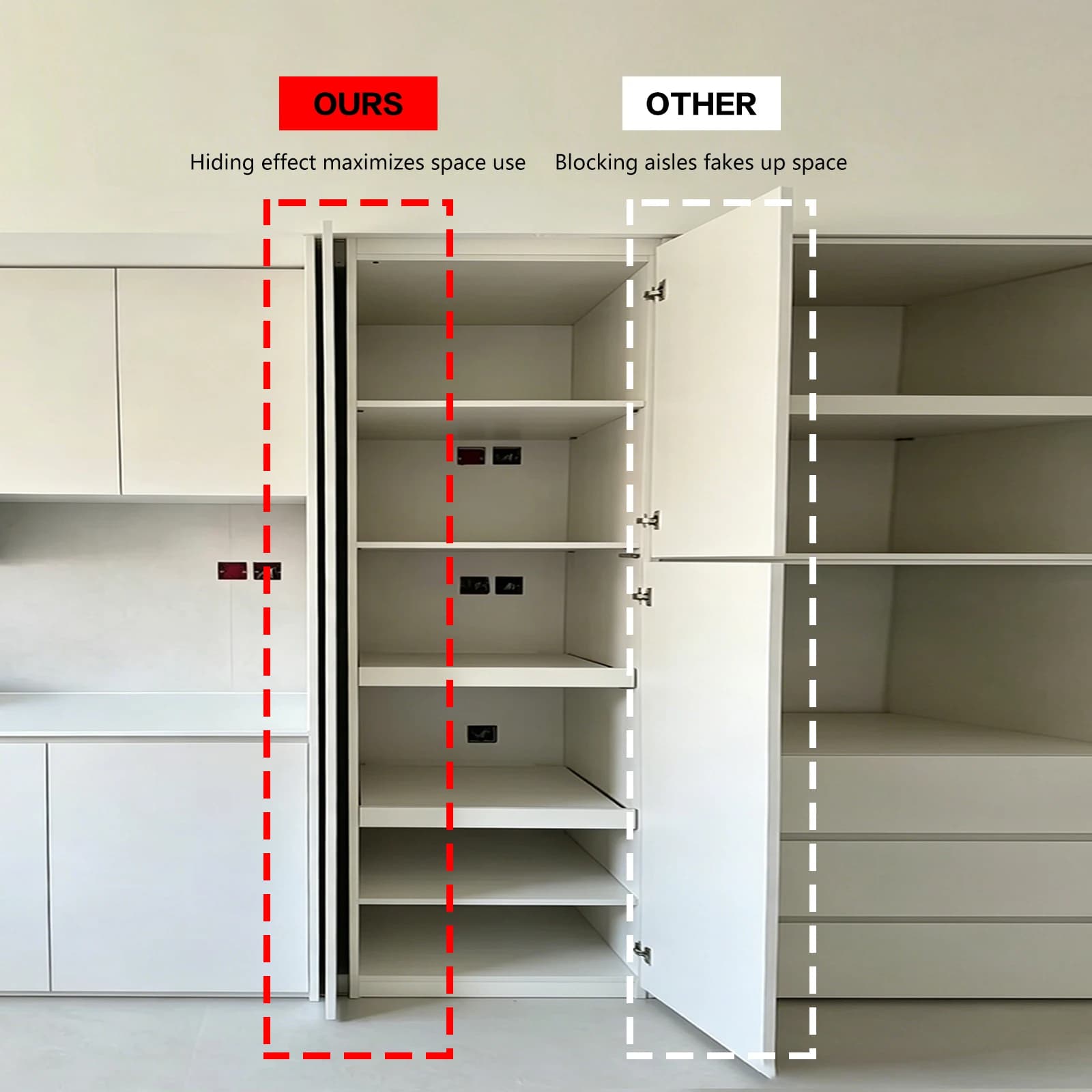 Quincaillerie coulissante dissimulée pour porte papillon, pour meuble TV, porte escamotable, insertion latérale, rail à roulettes rétractable, mobilier