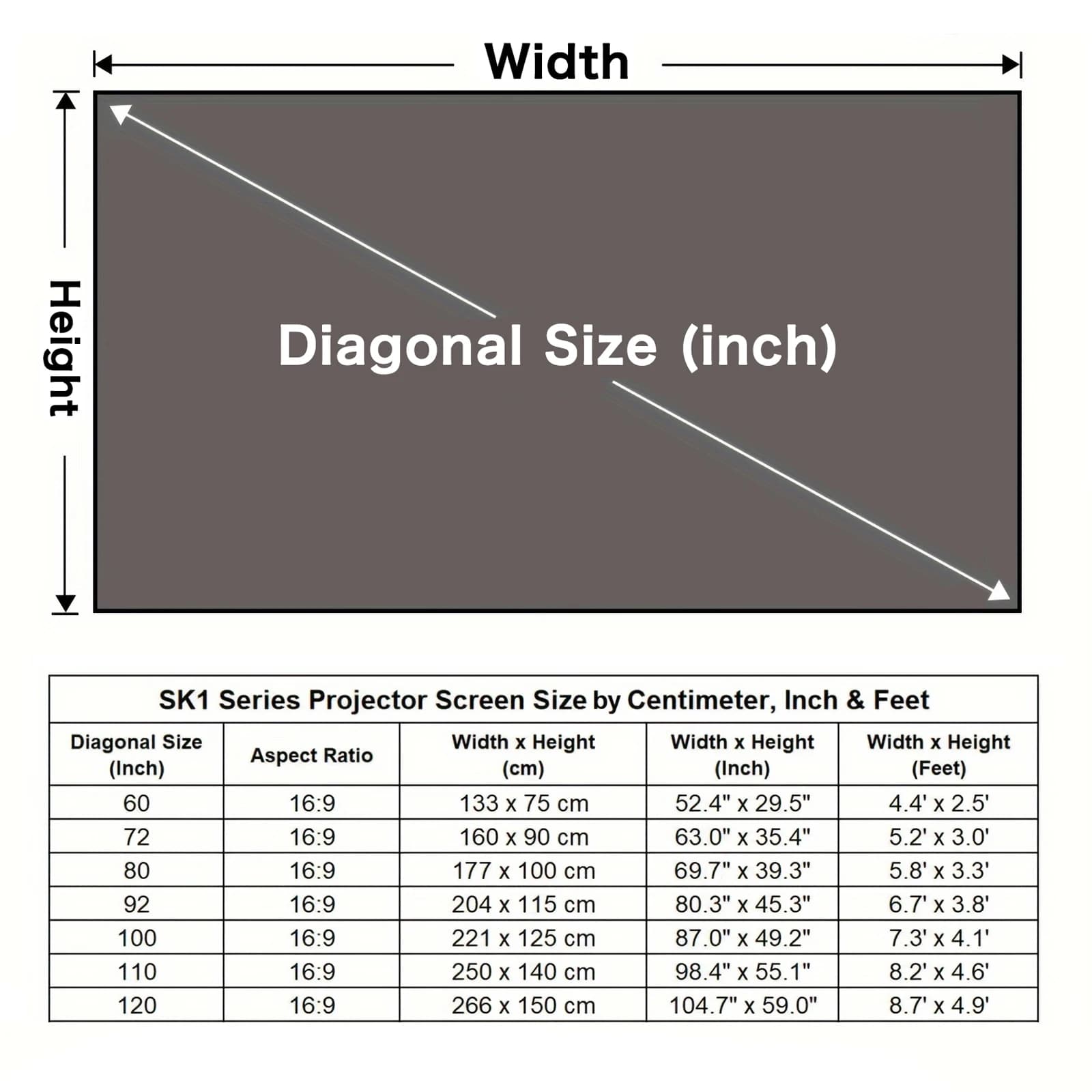 Écran de projecteur Portable 16:9, écrans de Projection pliables, cinéma maison, cinéma intérieur et extérieur, 4K HD 1080P, Anti-lumière plate