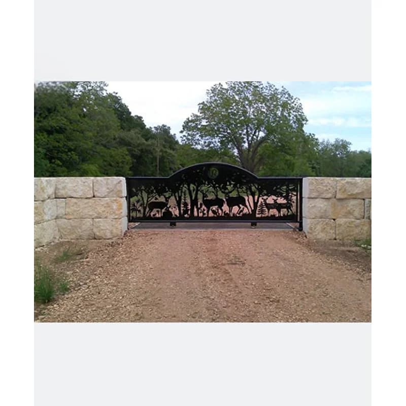 Porte de ranch en métal personnalisée, porte de ferme-Foshan faite à la main