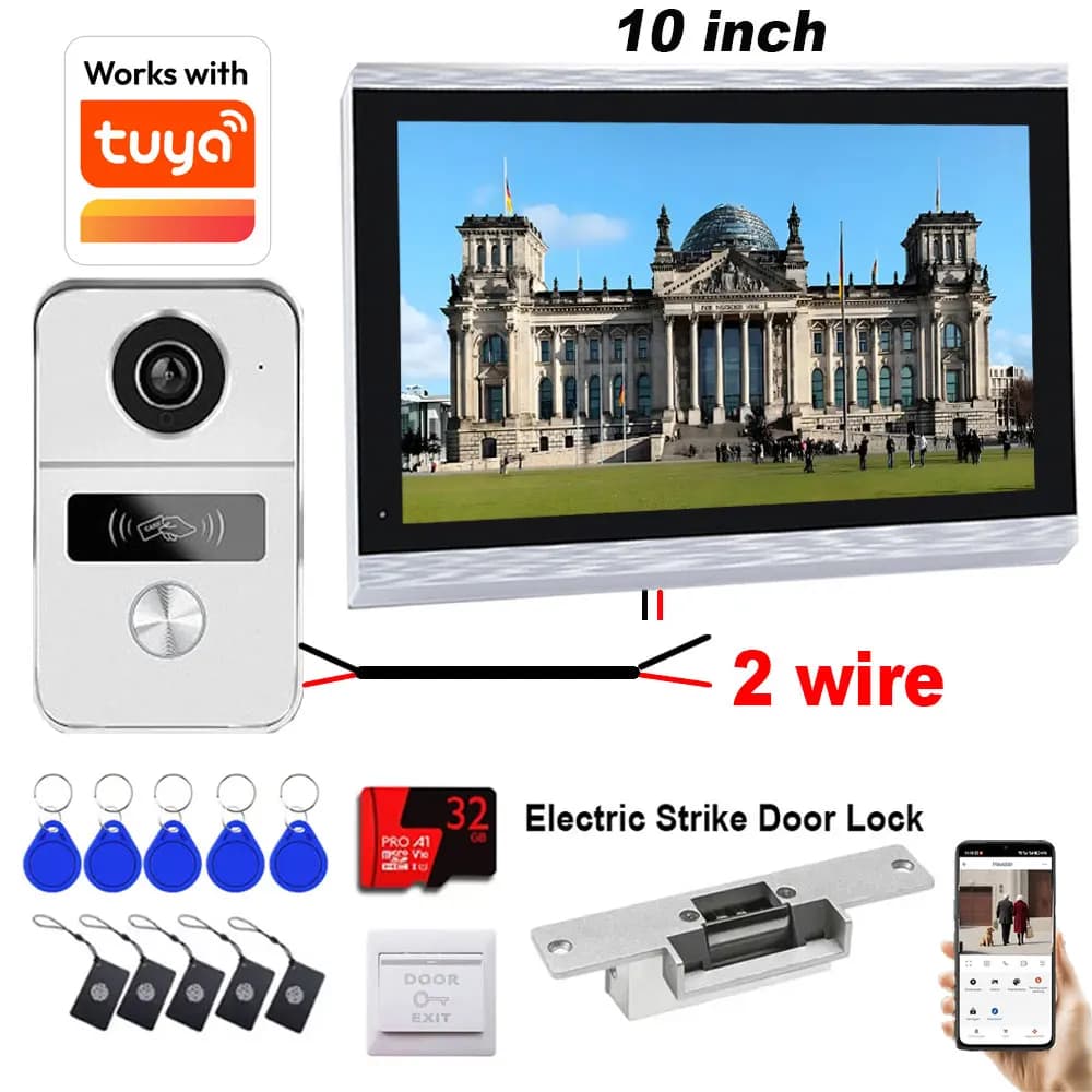 Nouveau système d'interphone vidéo Wi-Fi Tuya à 2 fils