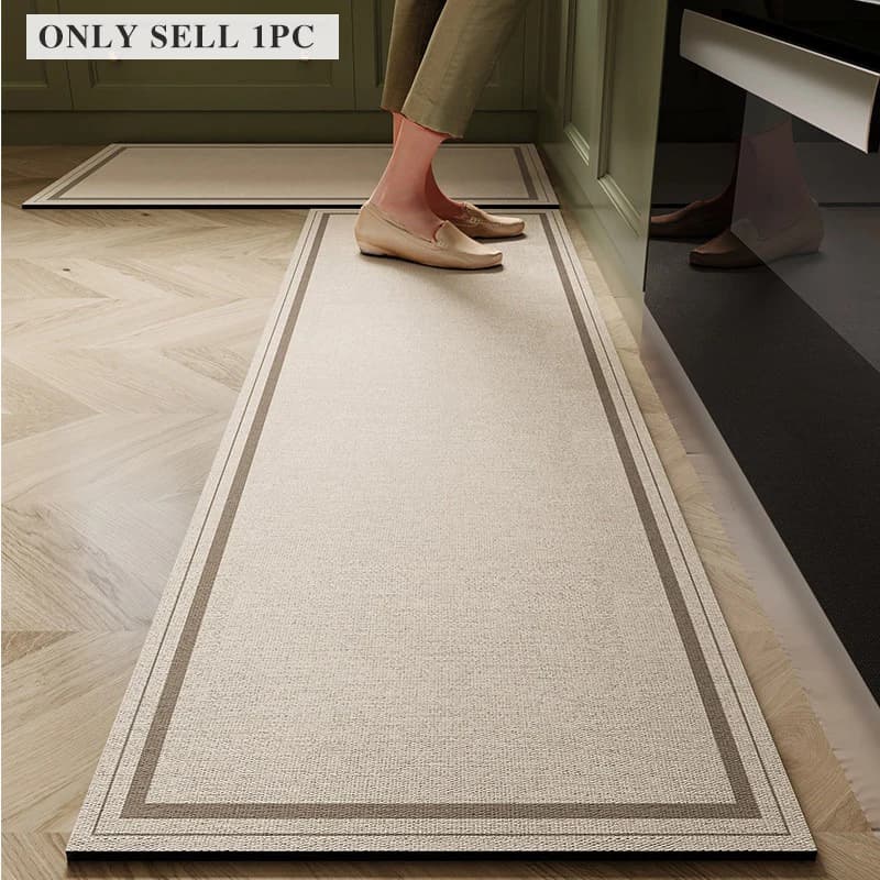 Tapis de cuisine en PVC, tapis en cuir imperméable, résistant à l'huile, antidérapant, tapis floraux vintage, tapis longs, décoration d'intérieur, Alfombra