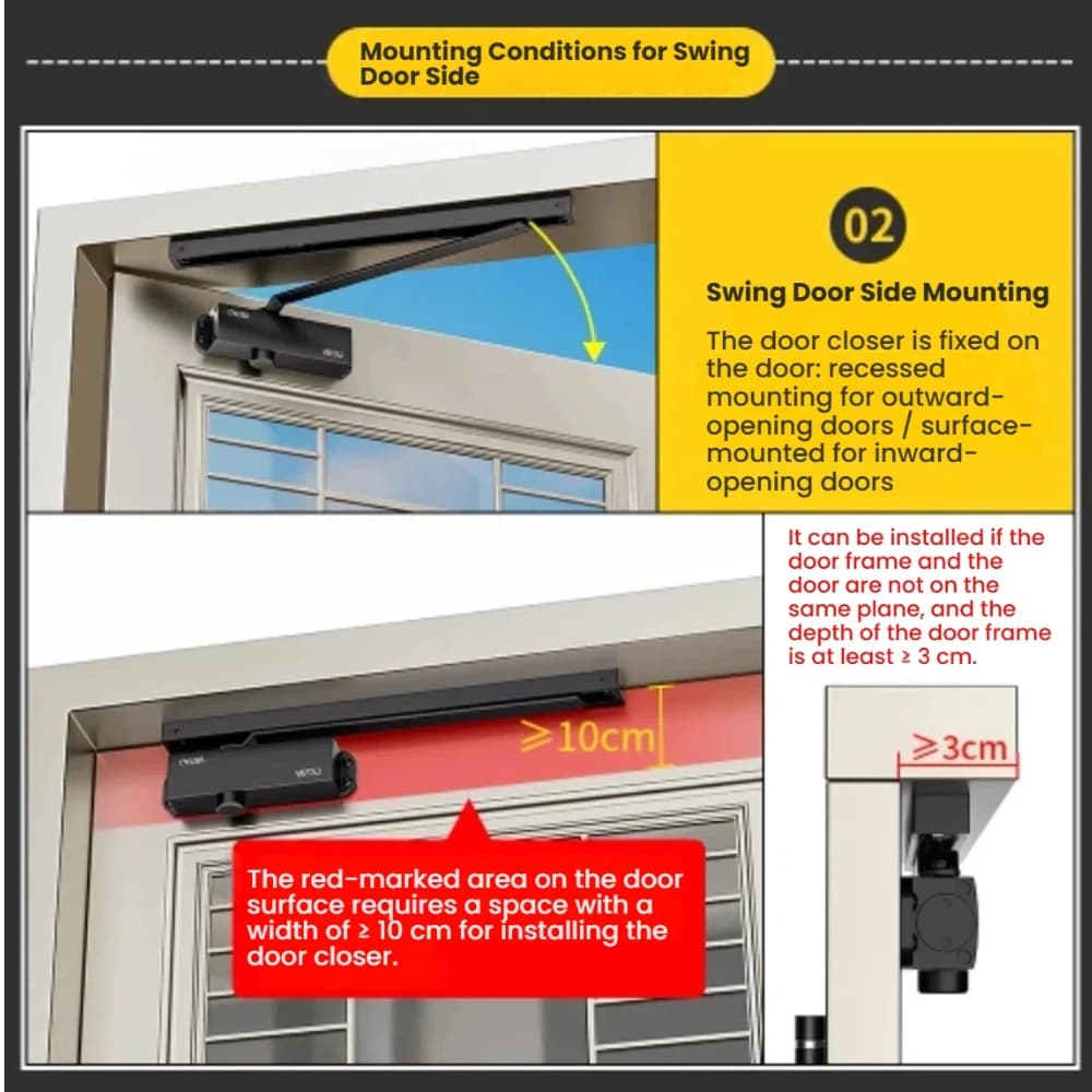 Ferme-porte de type rail de guidage de porte en alliage d'aluminium