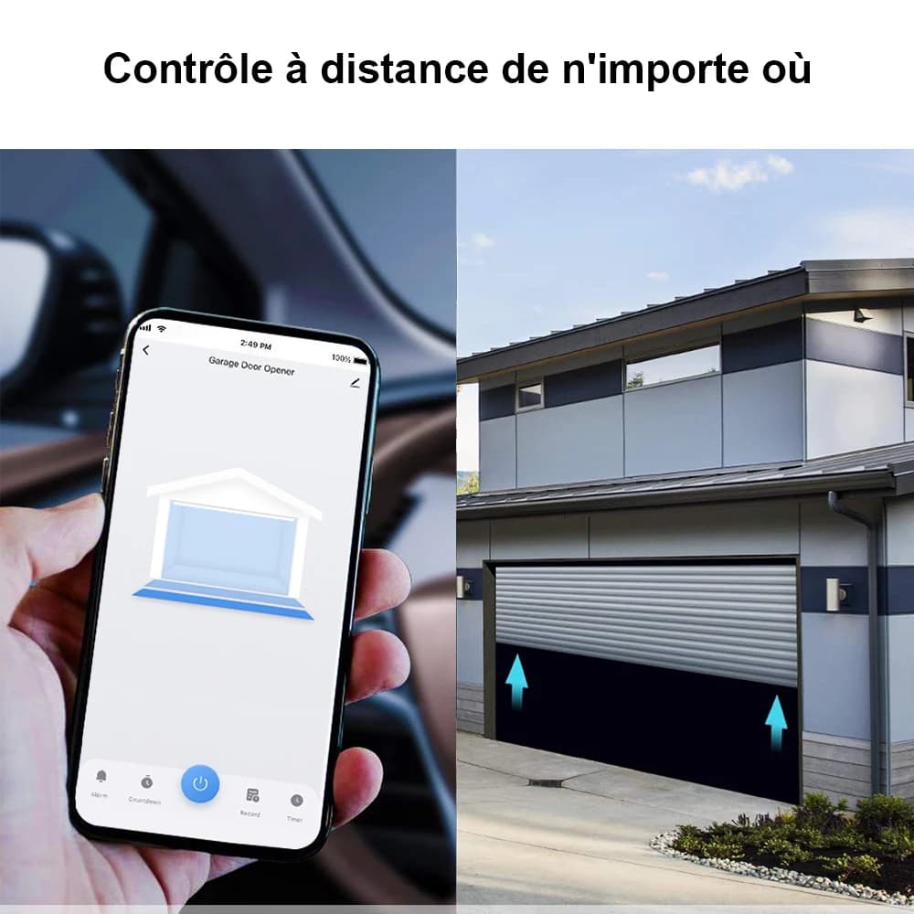 Tuya Smart Life capteurs de porte de Garage contrôleur d'ouverture commutateur WiFi Alexa ouverture maison télécommande