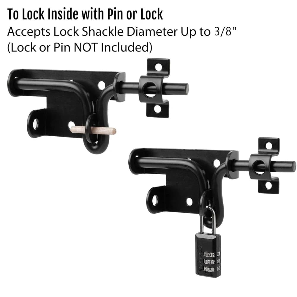 Loquet de Porte à Boulon Coulissant pour Clôture en Bois
