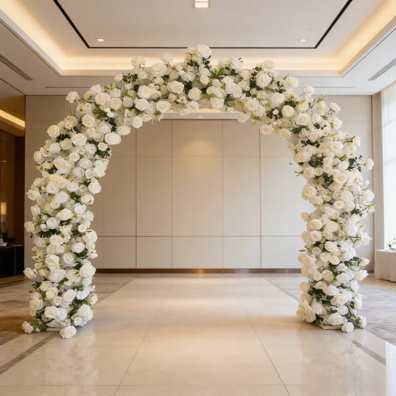 Arche florale artificielle style forêt pour la photographie de lieux de célébrités d'Internet, les séances photo, les check-in et la décoration de fond de mariage