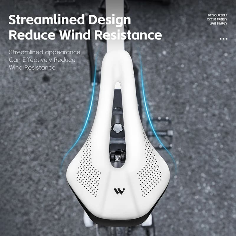 WEST BIKING Selle de vélo confortable, siège en cuir PU résistant à l'usure, creux, adapté pour vélo de route