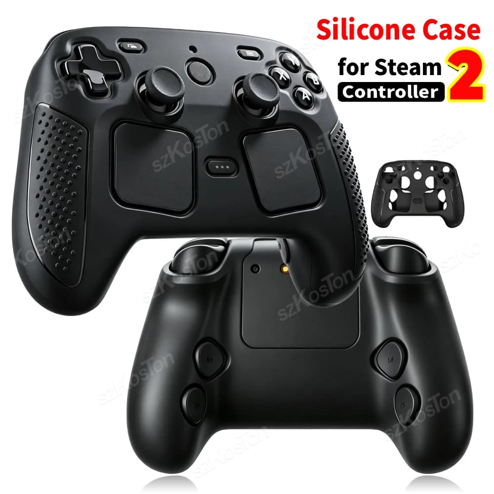 Étui de protection en silicone pour Steam Controller 2, coque antidérapante et antichoc, protection intégrale pour Steam Controller 2