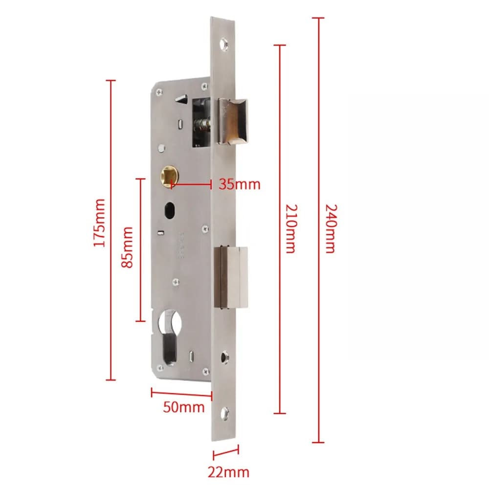 Serrure de porte universelle en aluminium 8520/8525/8530/8535