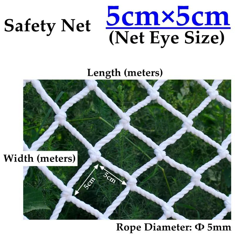 Filet de clôture de sécurité pour animaux de compagnie pour enfants, clôture de sécurité pour la maison, le balcon, les escaliers, le site de construction, la chute, la ULen nylon, la maille, la taill