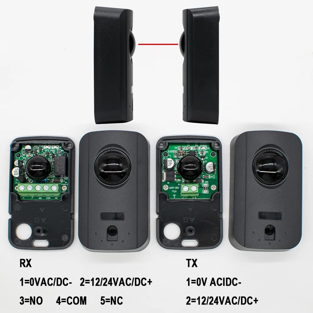 Détecteur infrarouge de sécurité automatique 12V 24V AC/DC pour portail