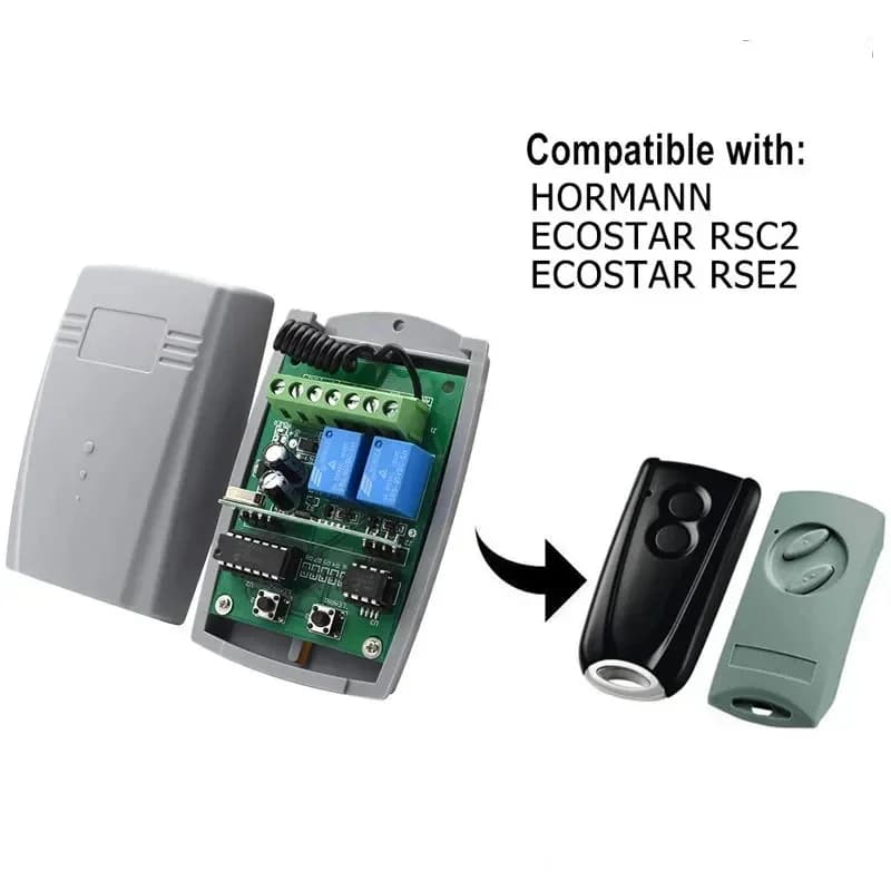 Commutateur intelligent de récepteur de porte de Garage, DC12V 24V 433.92MHz, commutateur émetteur à Code fixe et à Code roulant