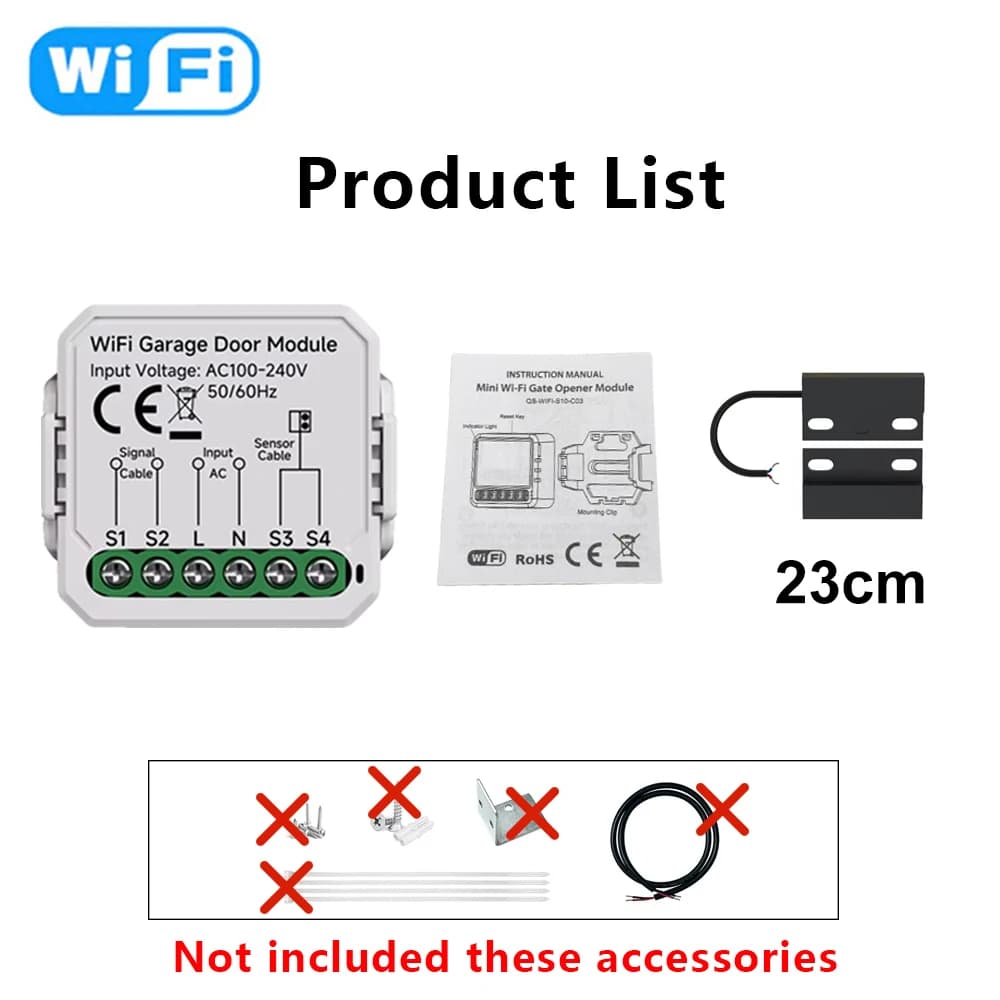 Module d'ouverture de porte de garage WiFi Tuya Mini