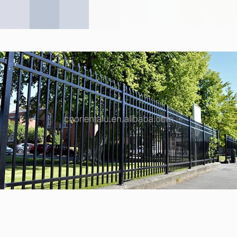 Clôture de lance de piquet de maisons de cour décoratives sans excavation de haute qualité