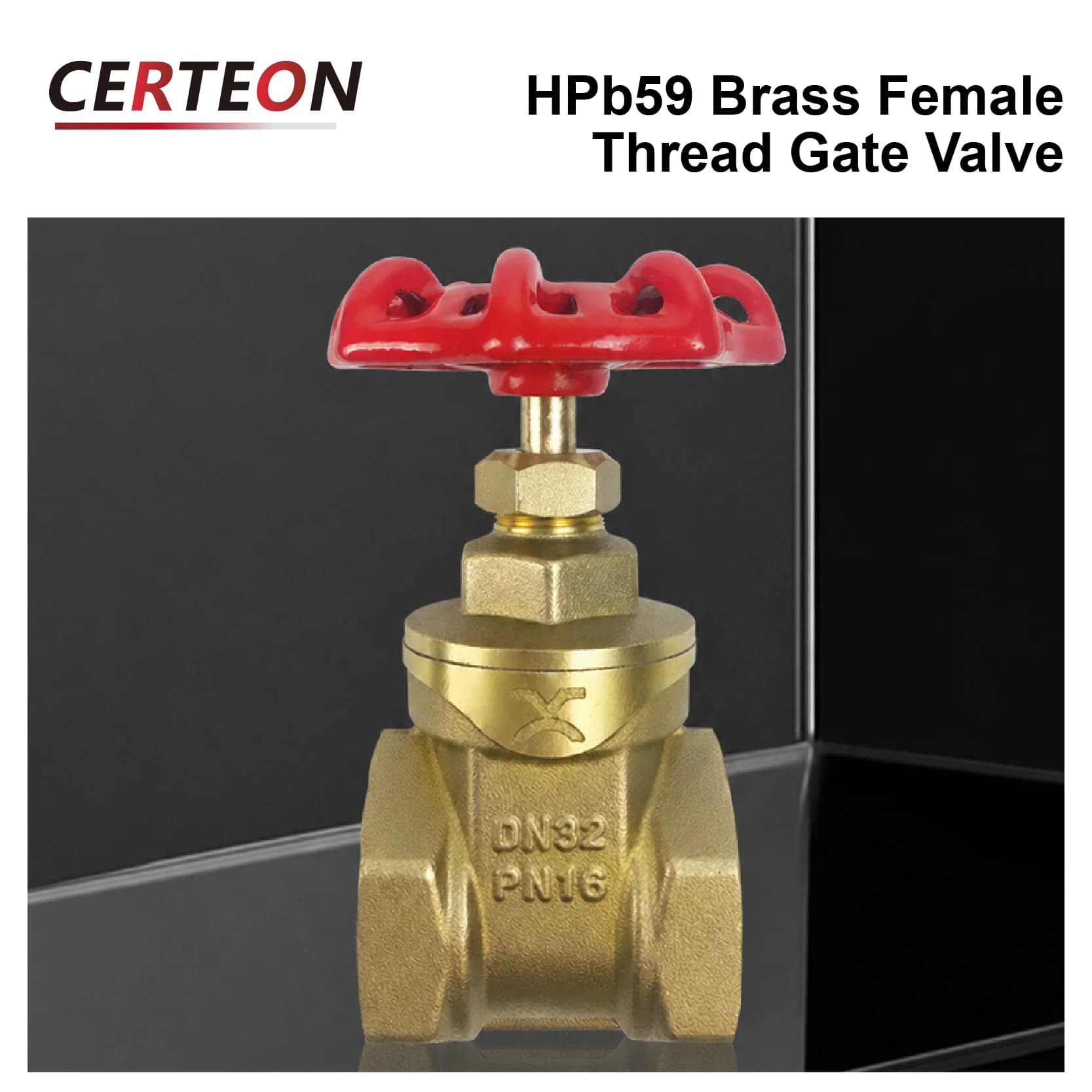 Vanne à Opercule Laiton Renforcé DN15-DN40 Filetage Intérieur 1/2"-1 1/2" Vanne d’Arrêt pour Réseau Hydraulique et Distribution d’Eau
