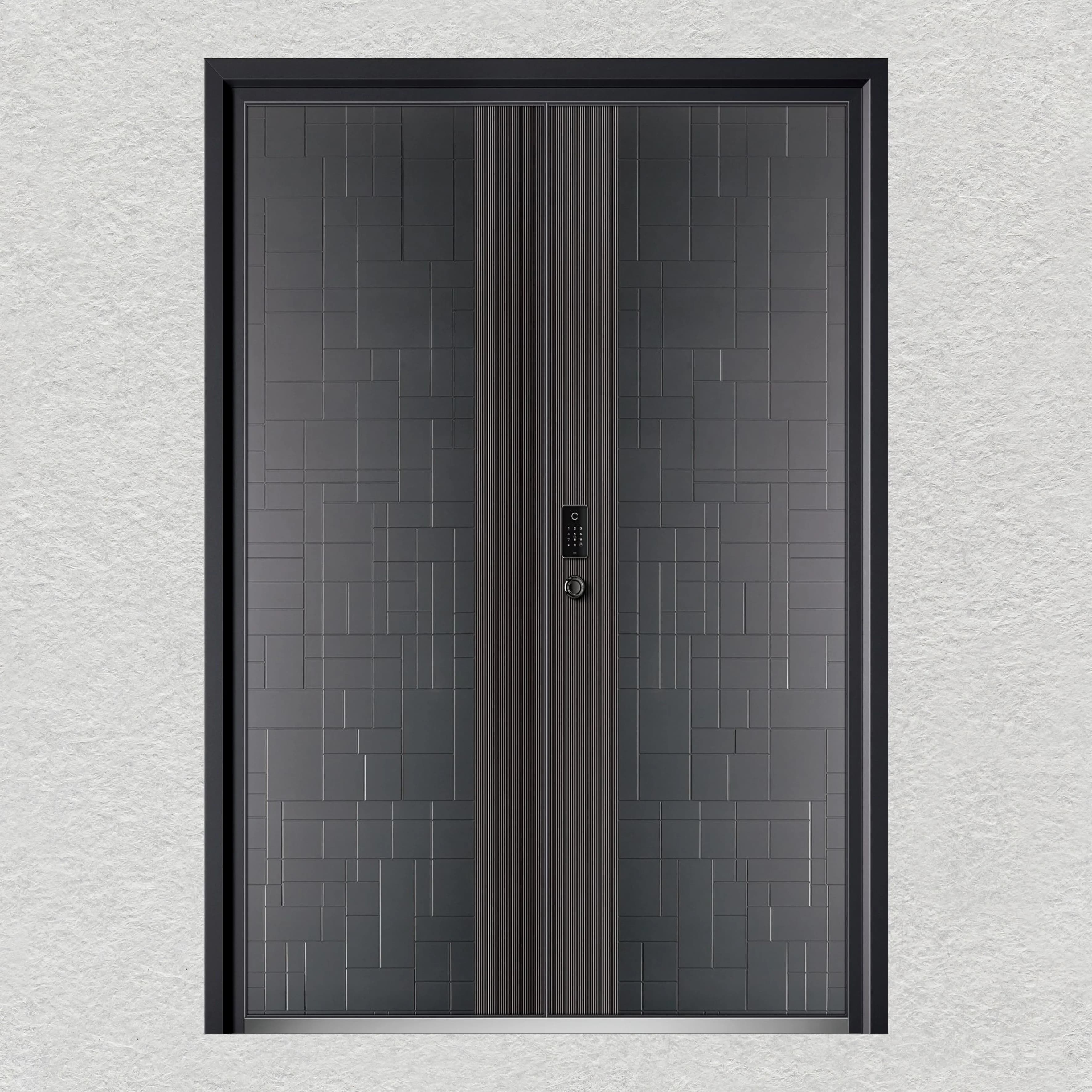 Porte d'entrée contemporaine personnalisée en aluminium et métal