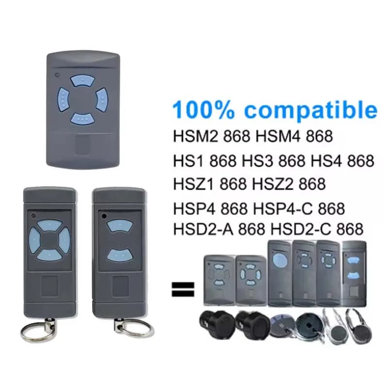 Télécommande de porte de garage HORMANN HSE2 HSE4 868 MHz compatible avec HSM2 HSM4 HS2 HS4 868