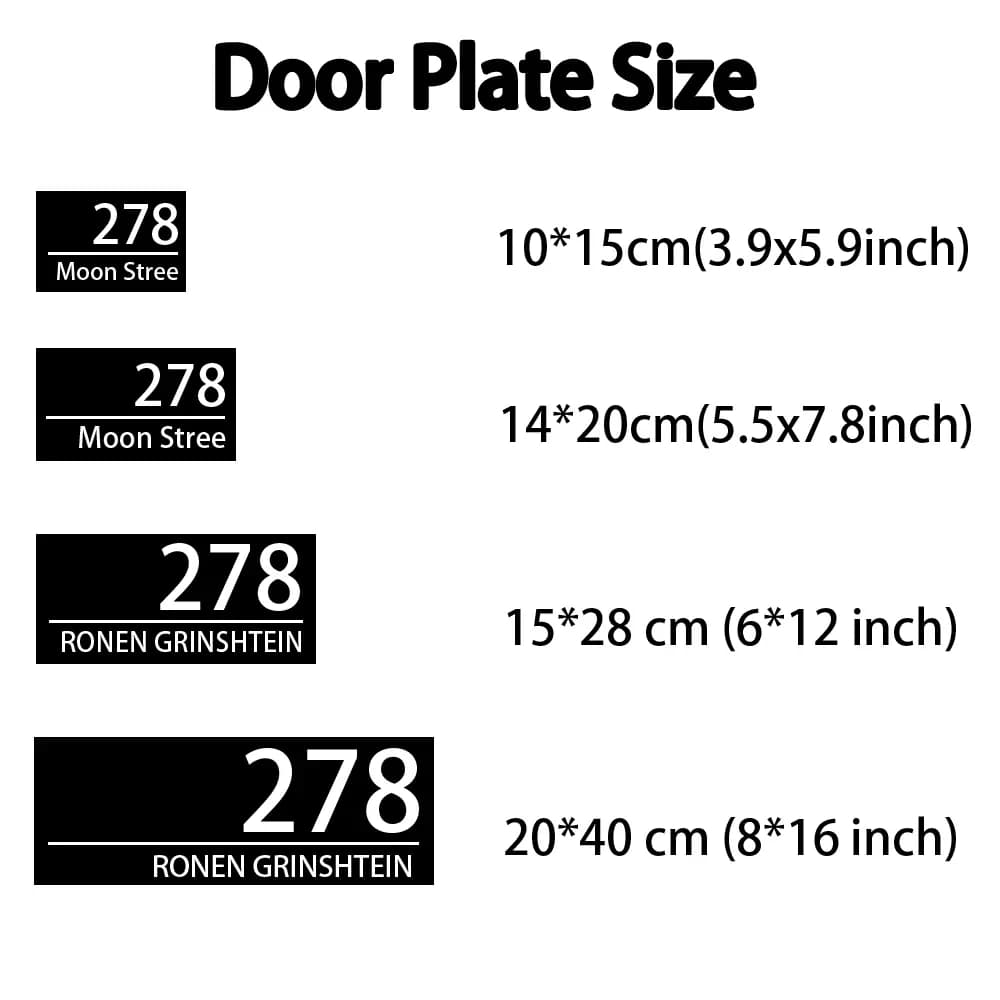 Plaque de numéro de maison extérieure personnalisée en acrylique 3D découpé