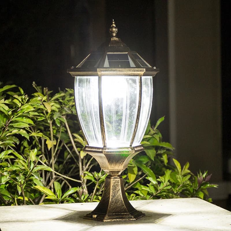 Lampes solaires en aluminium pour piliers, décoration de jardin extérieure, étanches, pour maison, villa, lampes solaires modernes pour colonnes