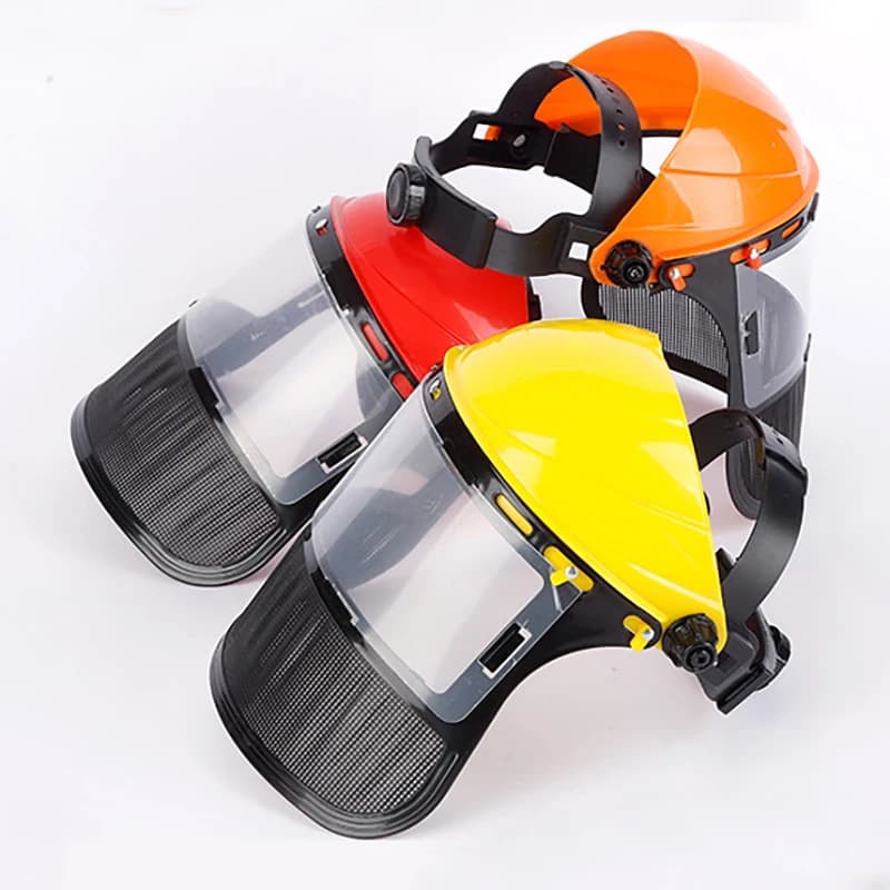 Casque de sécurité pour tondeuse Garden Enge, chapeau avec masque intégral en maille pour l'exploitation forestière, la débroussailleuse, la protection forestière