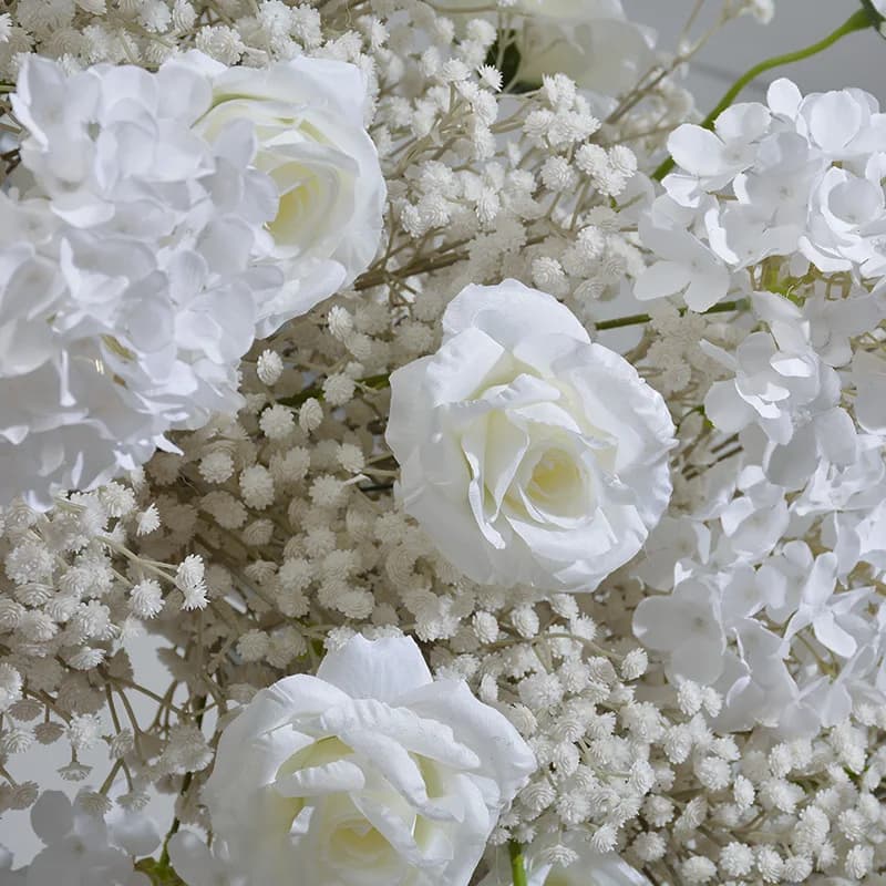Arc de roses Gypsophila artificielles en forme de U, 240CM, boule de mariage, porte de bienvenue, salle de Banquet, arrière-plan de scène, décor Floral